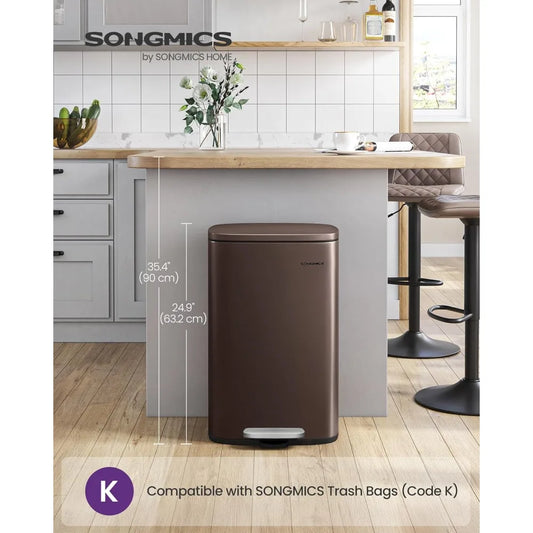 Stainless Steel Trash Can/13 Gallon