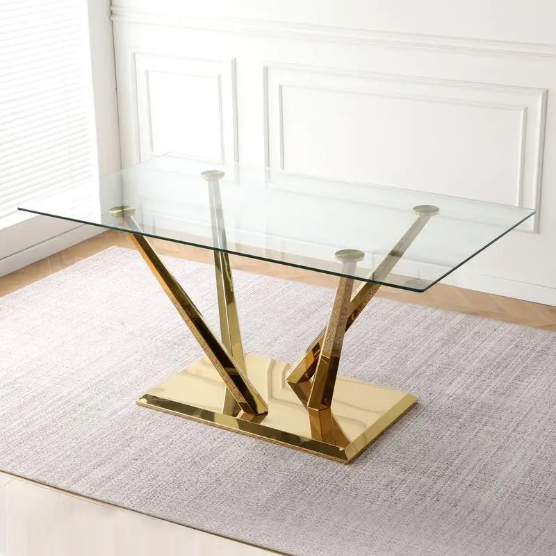 Modern Glass Dining Table Set