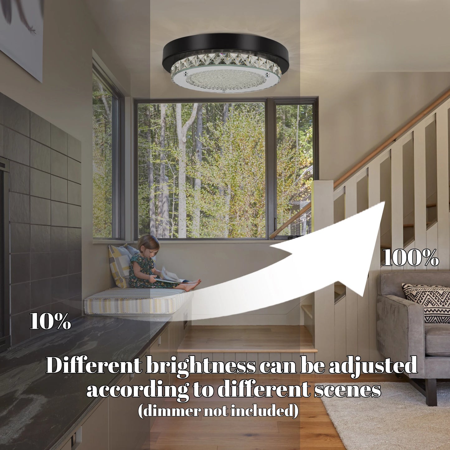 Black Flush Mount Ceiling Light