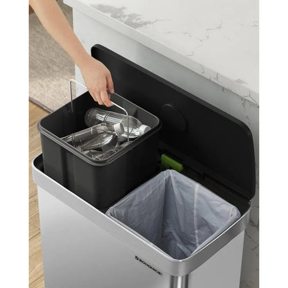 Dual Compartment Trash Can/16 Gallon