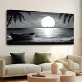 Black & White Art Sunset Seascape