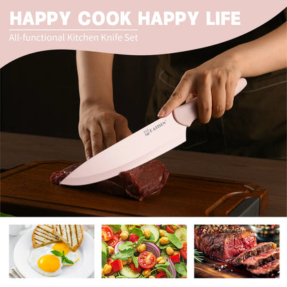 Pink Knife Block Set