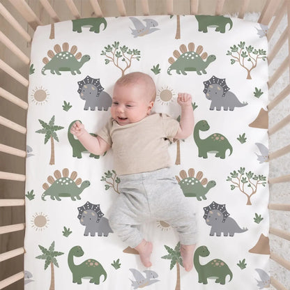 Dinosaur Nursery Bedding Set for Baby Crib and Toddler Bed