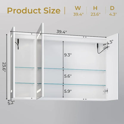 Medicine Cabinet, Mirror, LED Light