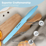 14 Pieces Blue Knife Set