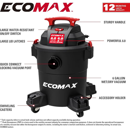 Shop Vacuum Wet/Dry 6 Gallon