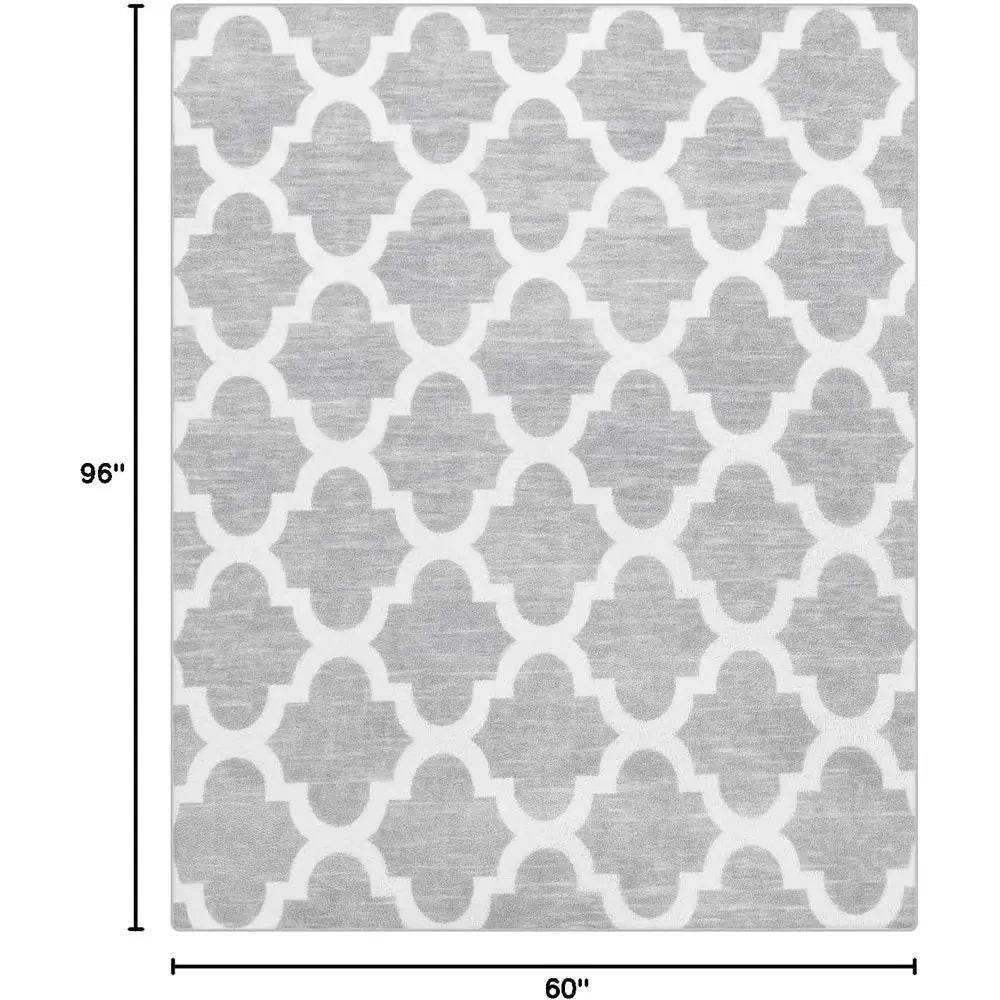 5x8 Foot Geometric Wool Rug Modern Handmade Area Rug