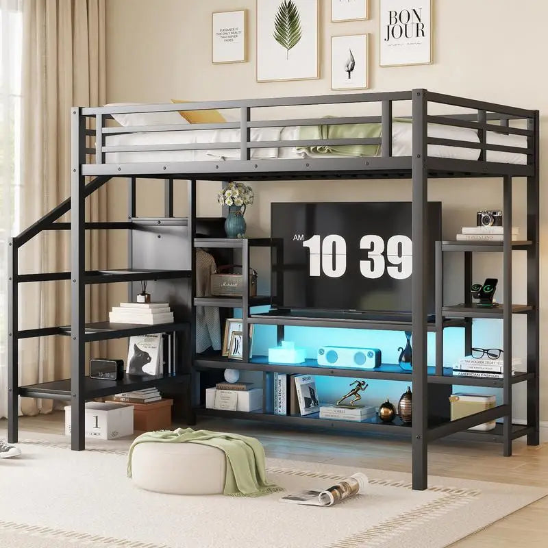 Full Size Metal Loft Bed
