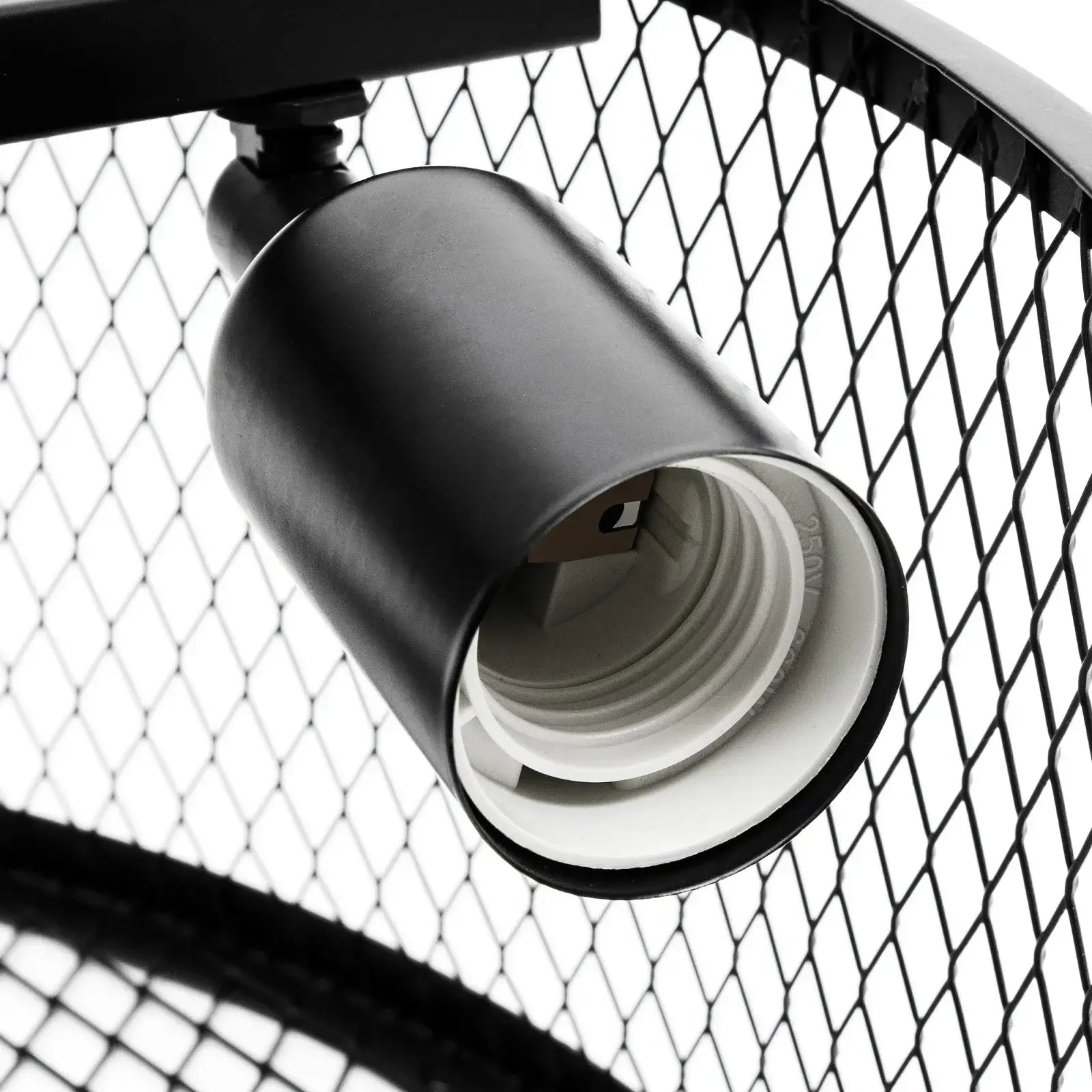 Caged Ceiling Fan with Integrated Light Fixture