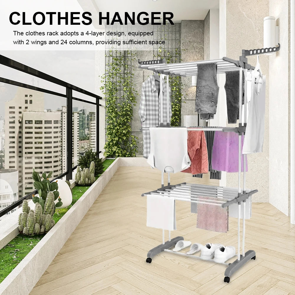 4-Tier Foldable Laundry Drying Rack