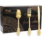 Gold Plastic Silverware set for home