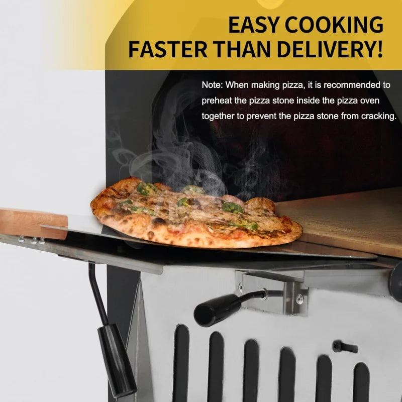 Outdoor Pizza Oven with Stone Delicious Homemade Pizza