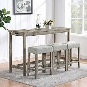 59" 4 Piece Bar Table Set