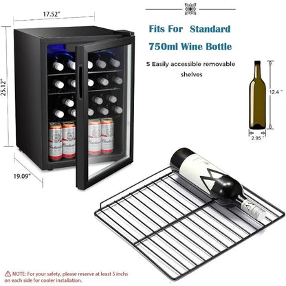 24 Wine Bottle Beverage Refrigerator