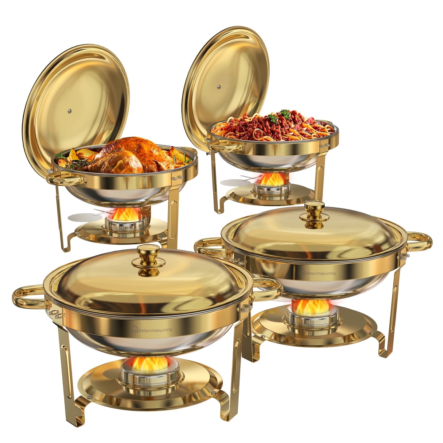 2/4-Set Round Chafing Dishes