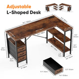 L Shaped/Desk/Shelf Drawers