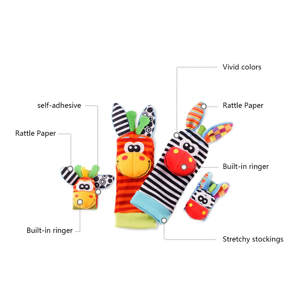 Wrist Strap Rattle Soft Baby Sensory Toy for Infants
