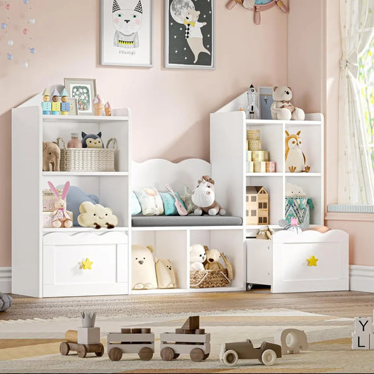 Kids Bookshelf with Reading Nook