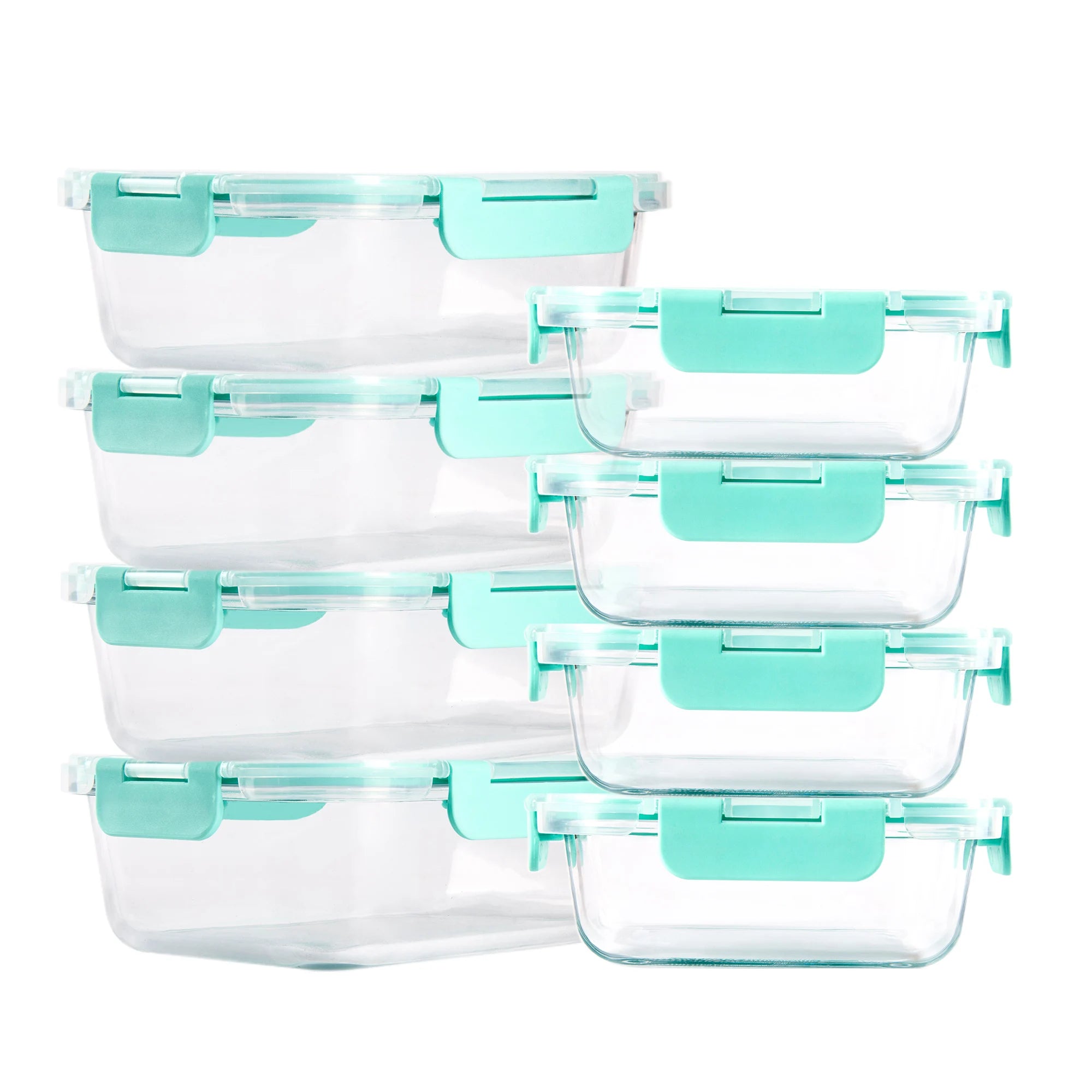 8-Piece Glass Foods Containers