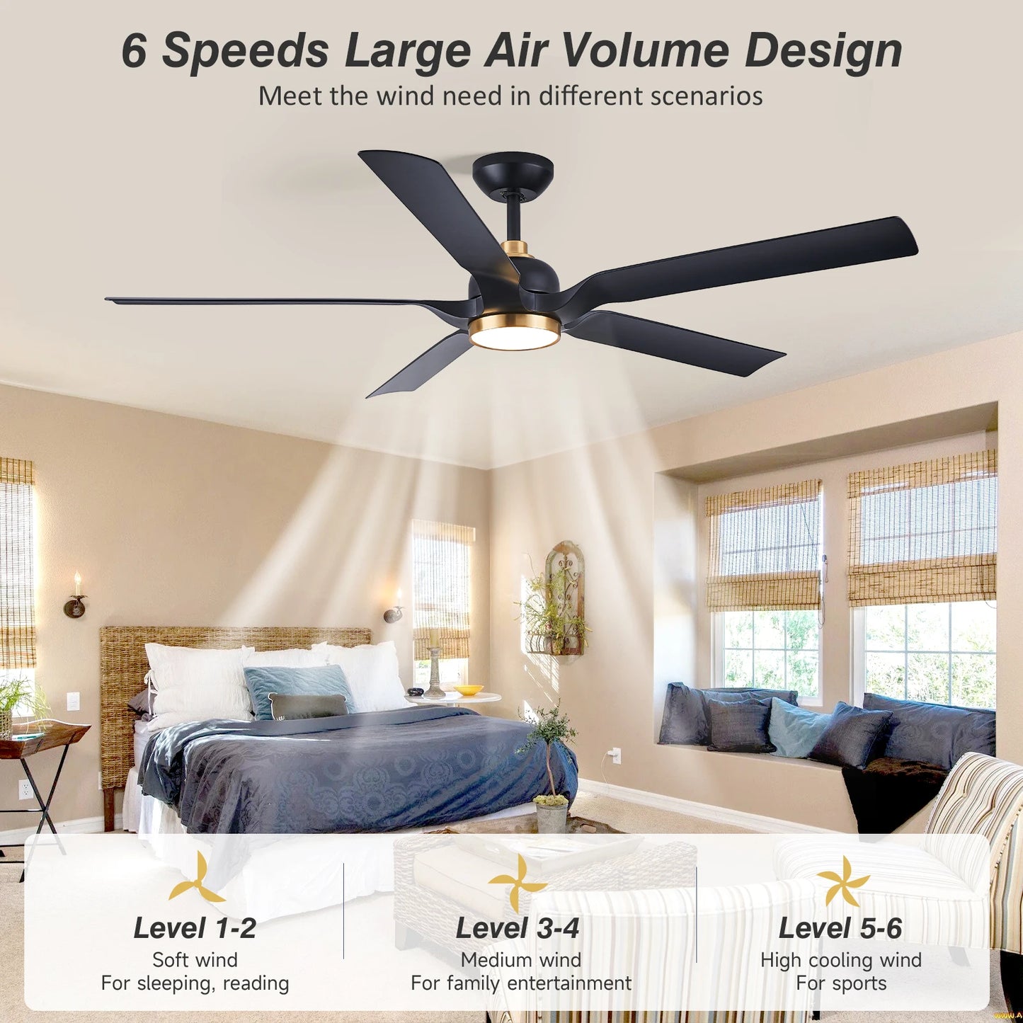 60 Inch Ceiling Fan with Light