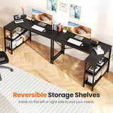 Gaming Desk/Reversible Storage Shelves