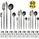 Luxury Golden Cutlery - 60 PCS