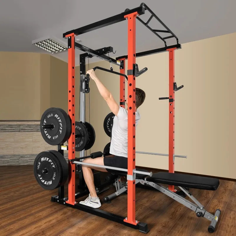 LAT Pull Down, Squat Rack