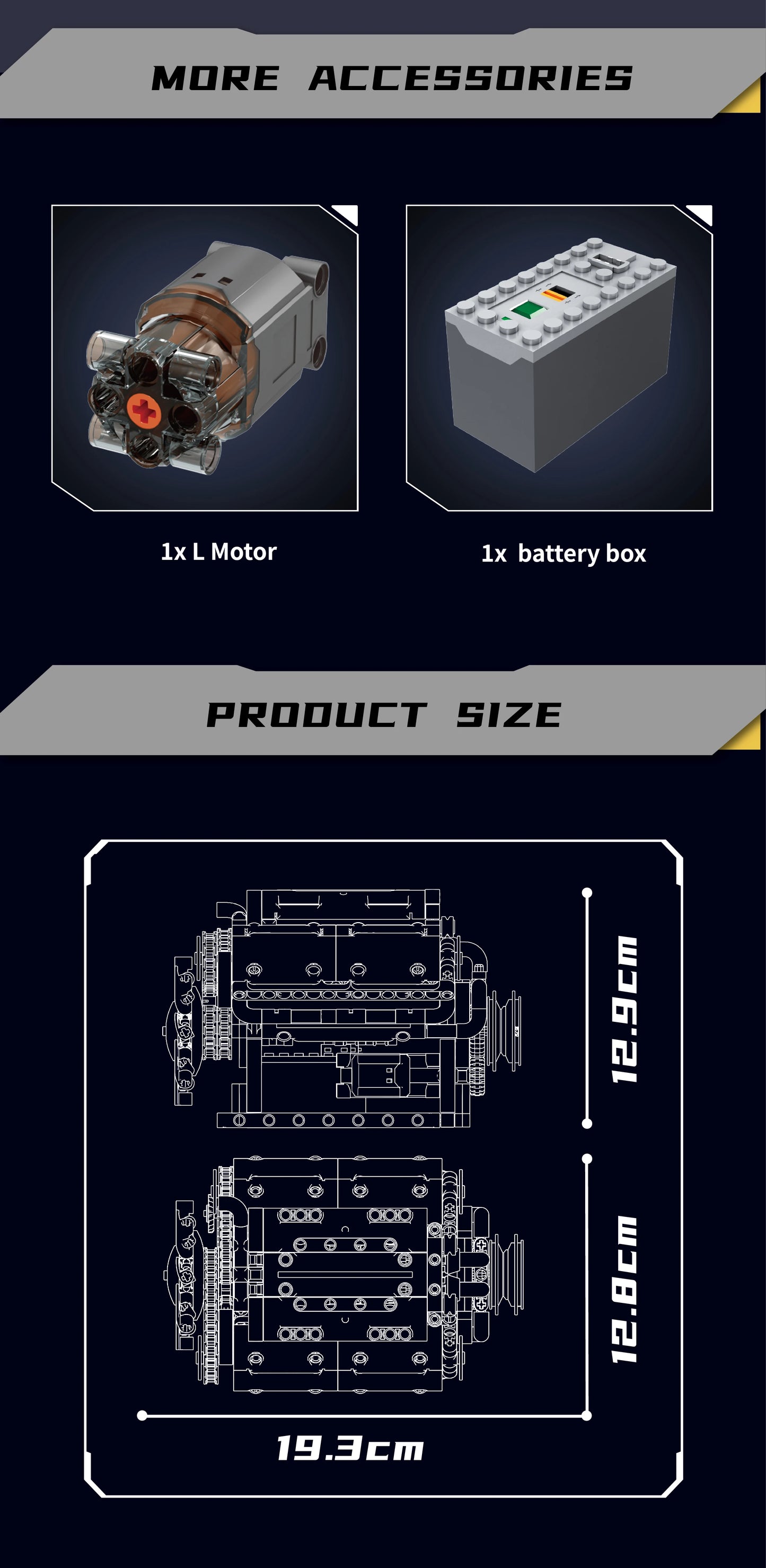 V8 Engine Building Blocks Sets