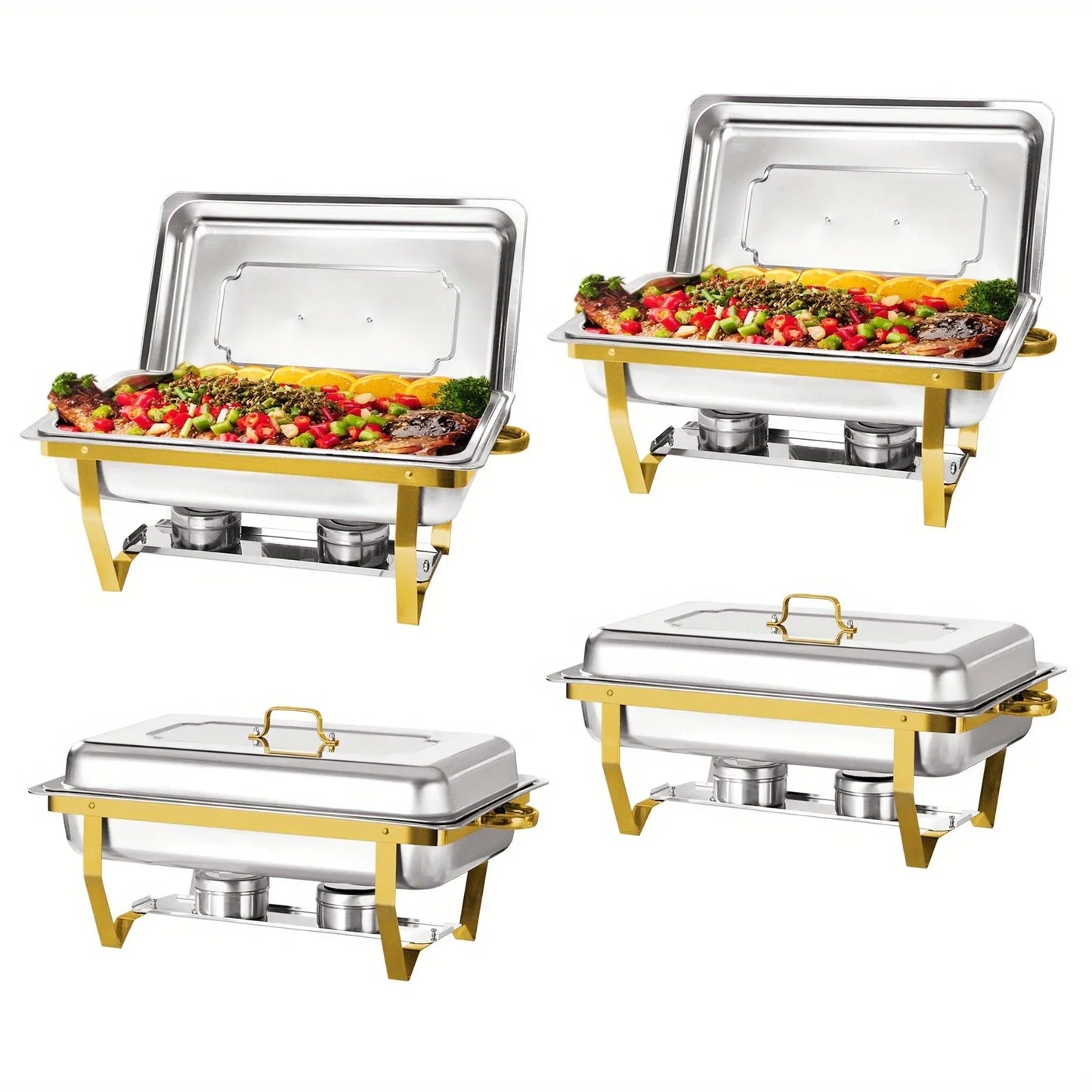 Chafing Dish Stainless Steel - 4 Pack