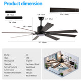 Ceiling Fan/72 Inch/LED Light