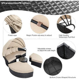 Patio Furniture/Round Daybed/Retractable Canopy