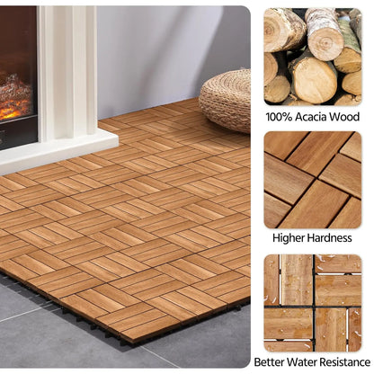 Hardwood Interlocking Deck Tiles
