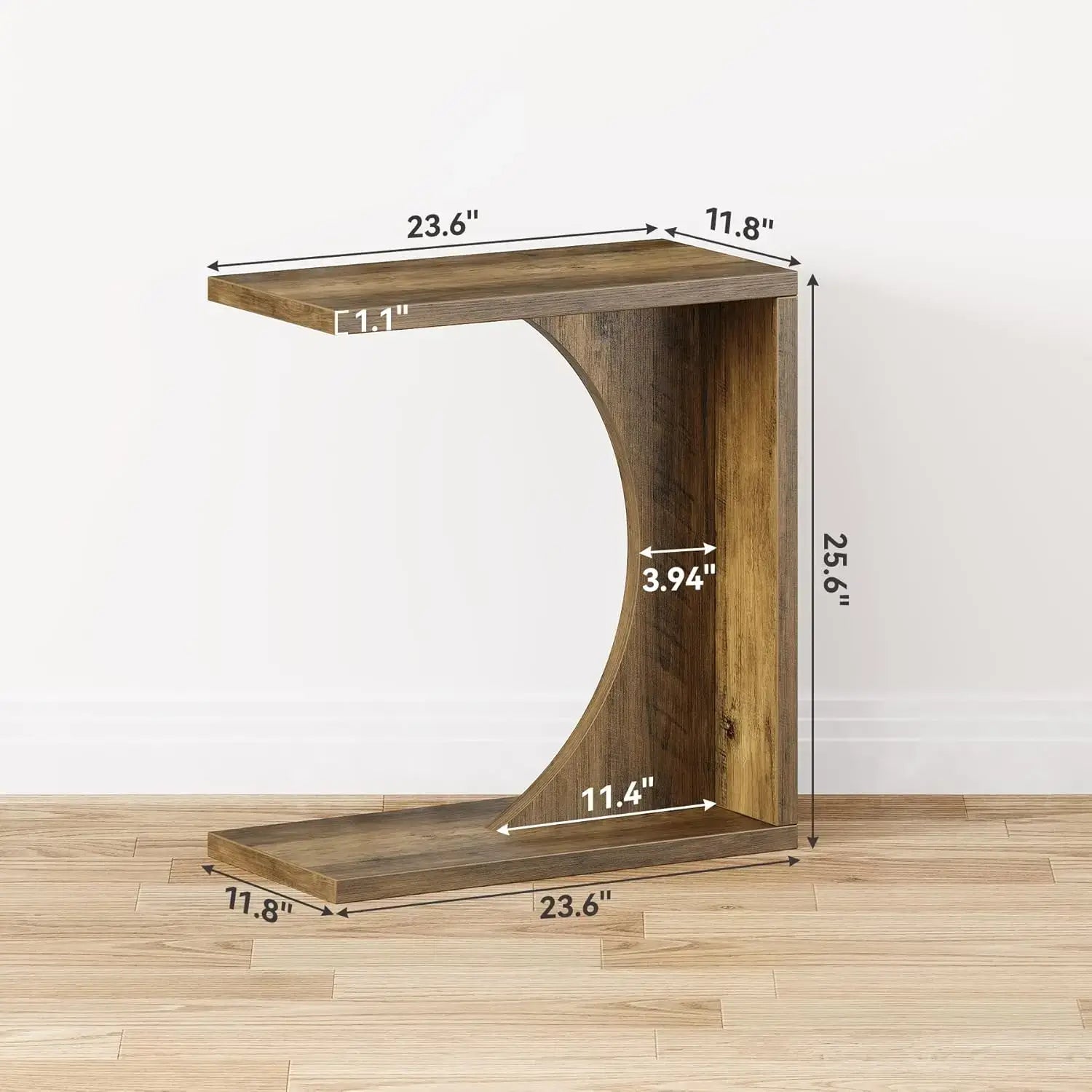 C Shaped End Table for Living Room and Home Use