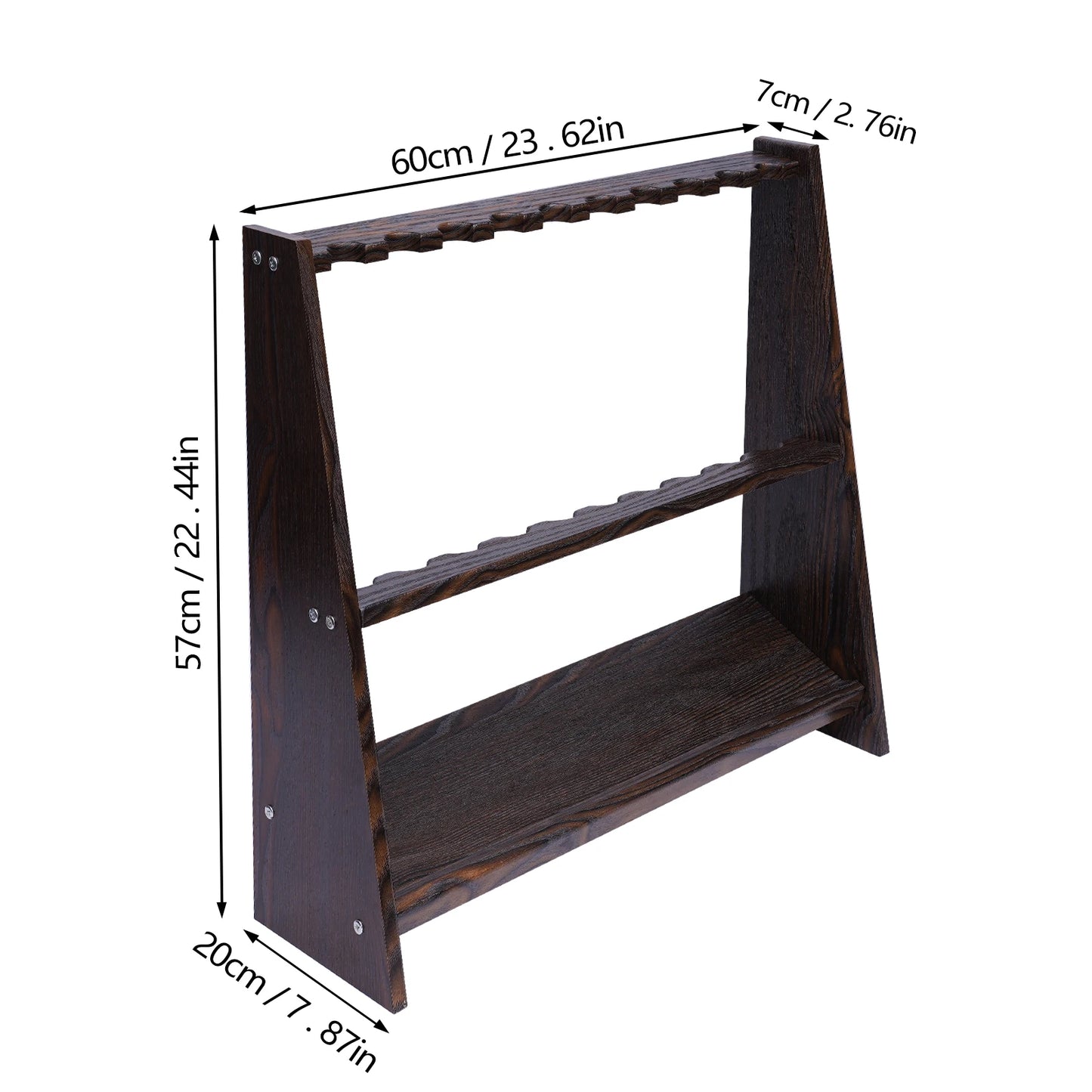 10-Hole Billiard Cue Rack