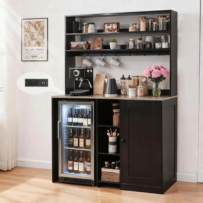 Mini Fridge Cabinet with Storage