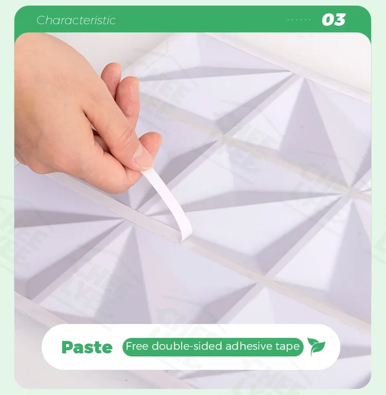 10 Pack Self Adhesive 3D Wall Panels