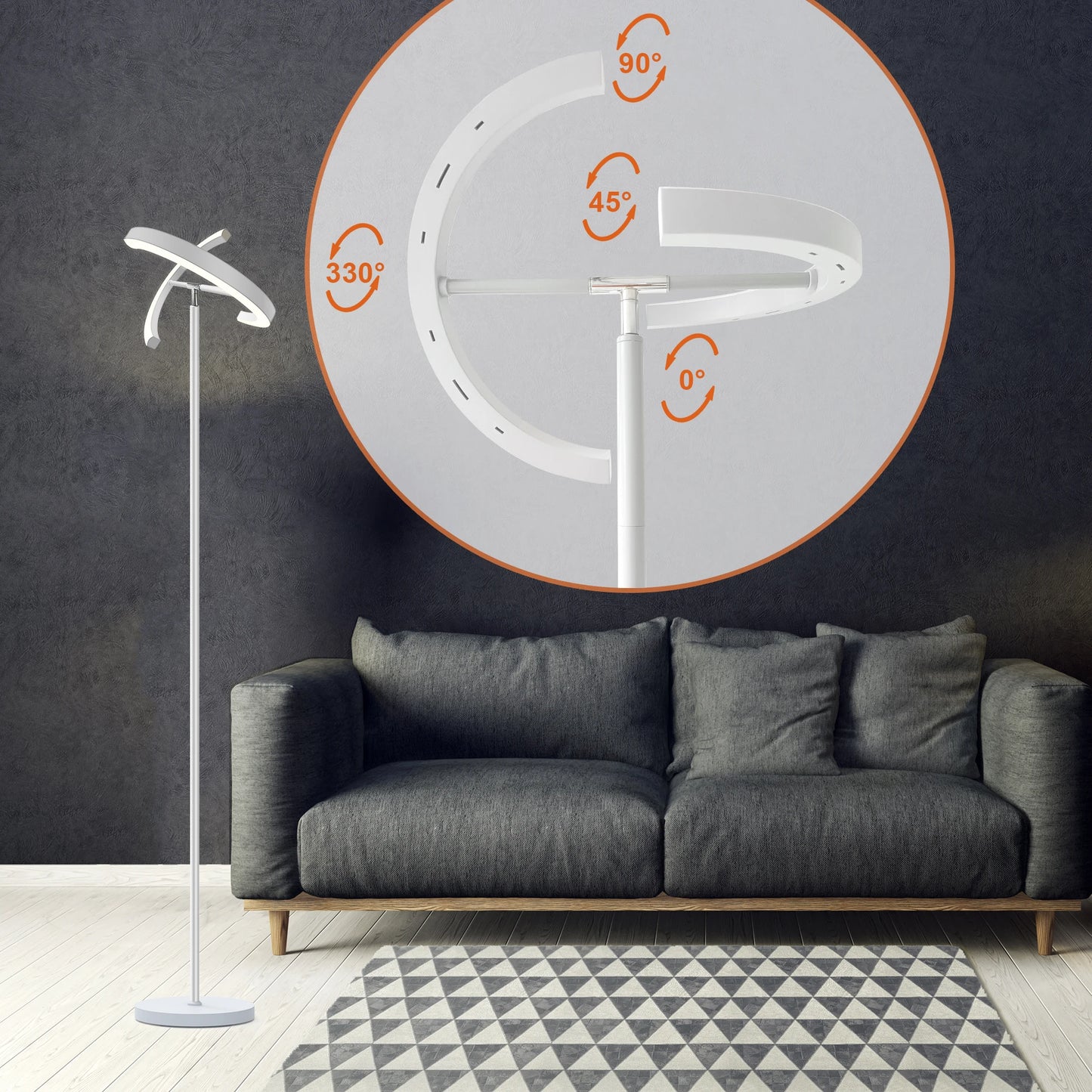 69" LED Torchiere Floor Lamp