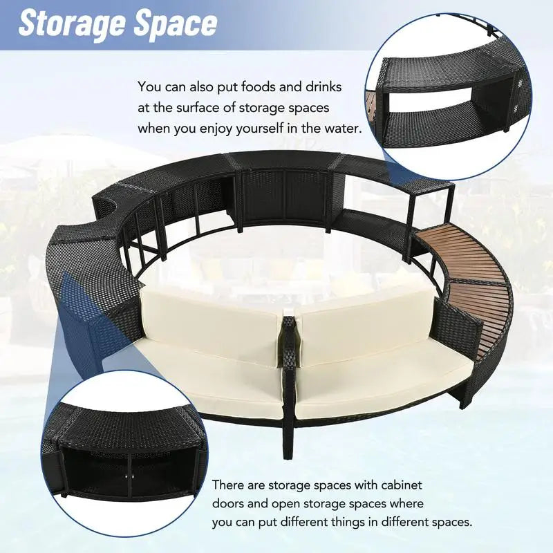Patio Mini Sofa and Cushions