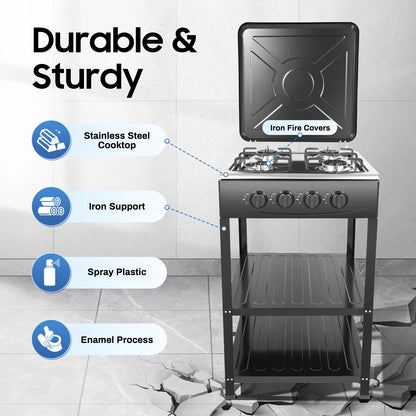 Natural Gas Stove with 4 Burners Efficient Home Cooking