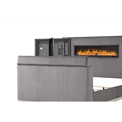 Queen Bed / Fireplace & TV
