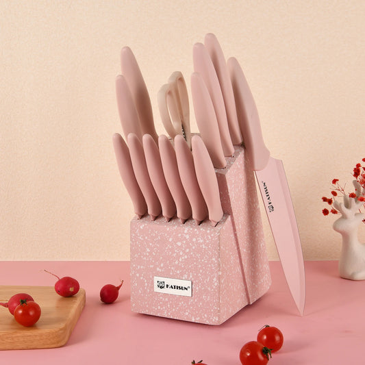 Pink Knife Block Set