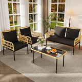 Patio Furniture Boho Rattan