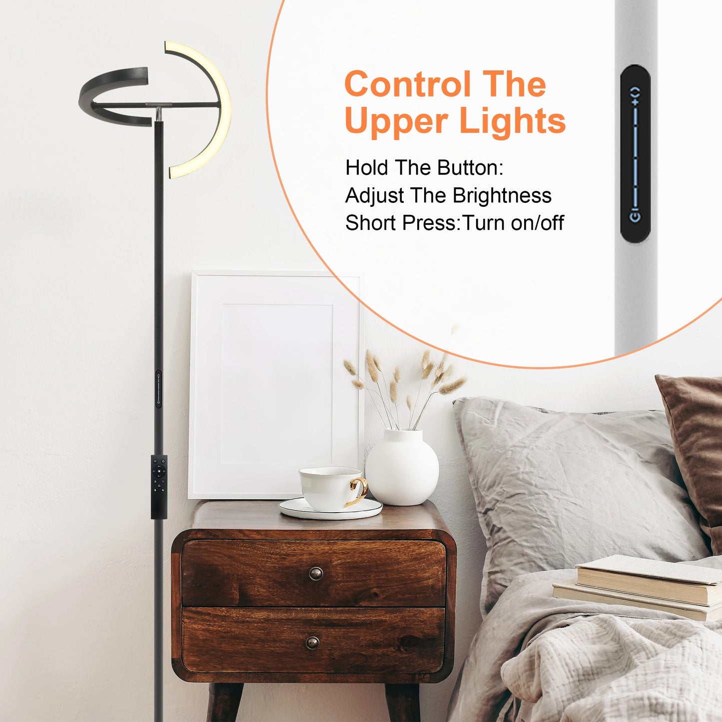 69" LED Torchiere Floor Lamp