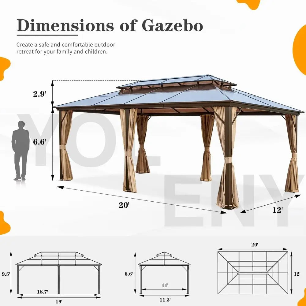 Outdoor Double Roof Gazebo