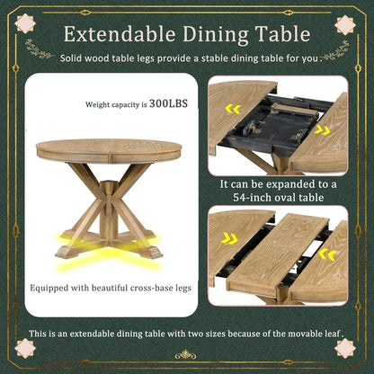 Extendable Dining Table Set for 4, 5