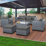 6 Pieces Wicker Patio Furniture