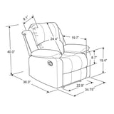 Recliner Faux Suede Chair