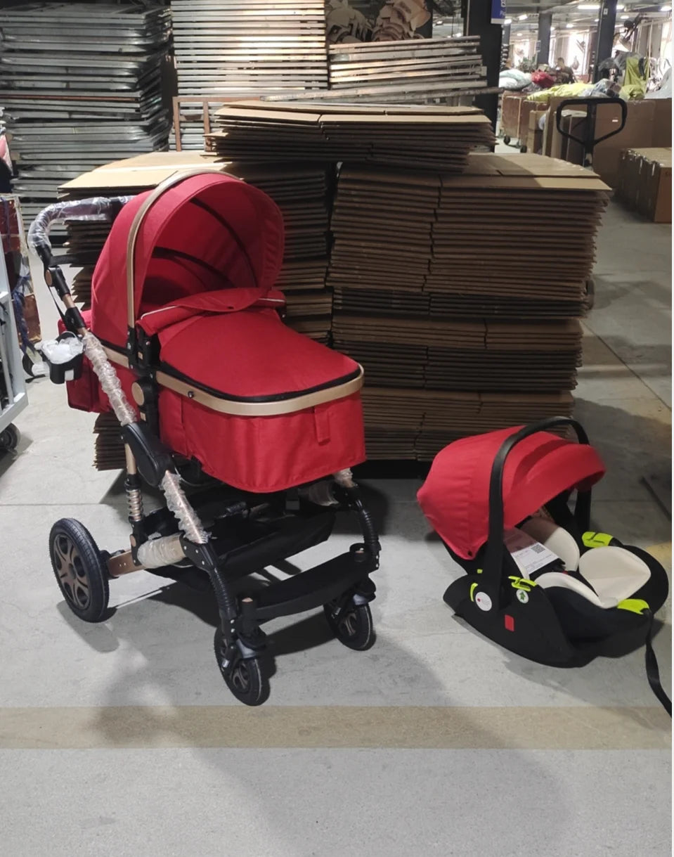 3 In 1 Baby Stroller with Car Seat and Carry Cot