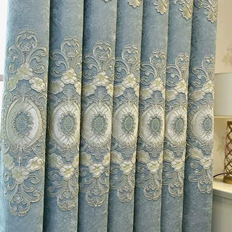 Thickened Embroidery Blackout Curtains