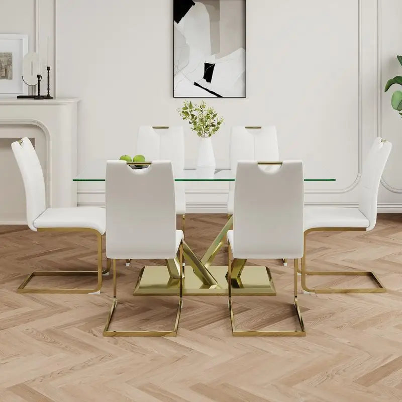 Modern Glass Dining Table Set